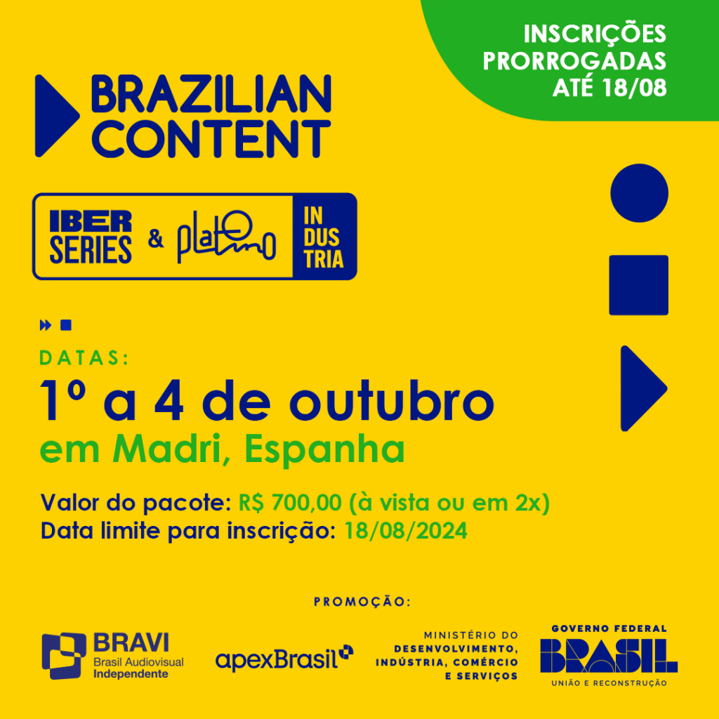 Inscrições prorrogadas para a delegação Brazilian Content no Iberseries & Platino Industria 2024