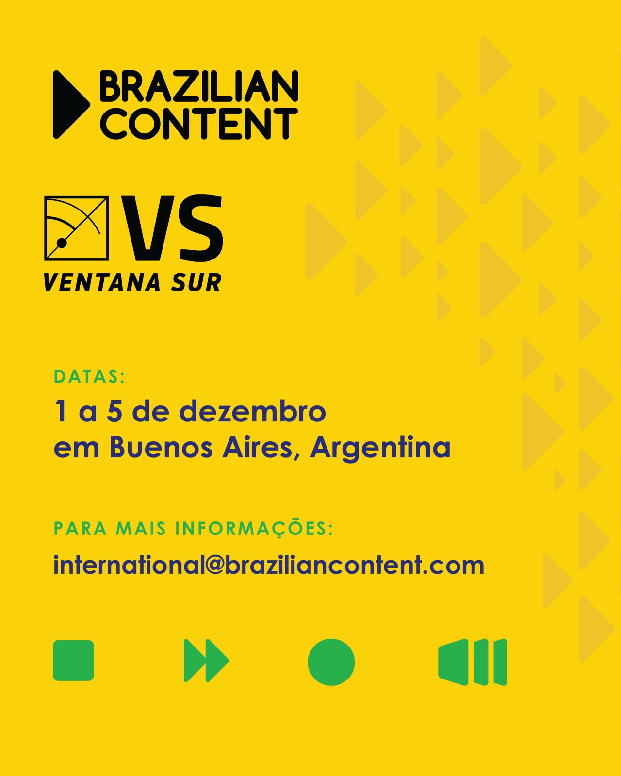 Inscrições abertas para a delegação BrC no Ventana Sur 2025
Principal mercado audiovisual latino-americano, essencial para viabilizar projetos colaborativos regionais, o Ventana Sur possui seções específicas, como “Animation”, “Cortos”, “Docs” e “Fantastic!”, com workshops, WIP e sessões de pitch para todos os gêneros e formatos da produção audiovisual. Promovido pelo Marché du Film de Cannes em parceria com o INCAA da Argentina e ACAU do Uruguai, tem investimento do Creative Europe Media, criando uma ponte sólida entre a América Latina e a Europa. O evento, que em 2024 aconteceu em Montevideo, volta para Buenos Aires esse ano, onde terá sede no Palacio Libertad.
As vagas são limitadas! Prazo para inscrições: 31 de outubro.
Para mais informações entre em contato conosco através do e-mail international@braziliancontent.com.